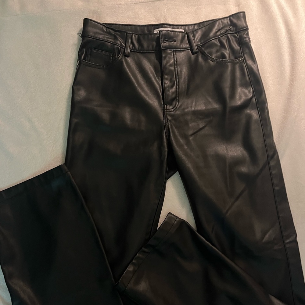 Zara baggy leather pants